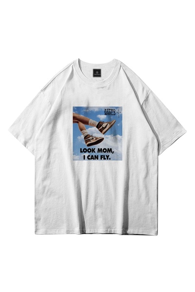 FANBOX SHOP Tricou alb unisex „I Can Fly” Air