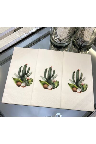 busrasdesign منديل عرض الصبار 16 قطعة