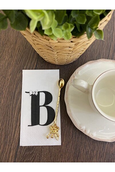 busrasdesign B Harfi Sunum Peçetesi 16'lı