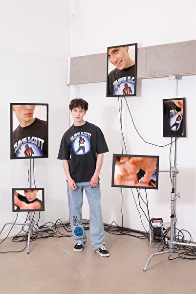 Adrift Unisex Travis Scott 101 Washable Anthracite Tshirt