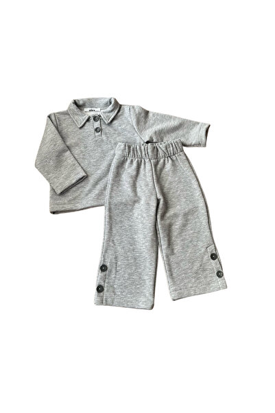 Zebra UNISEX CHARM-FREE BOTTOM TOP SET WITH COLLAR AND LEGDETAIL