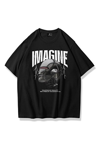 Tarzsokak Unisex Μπλουζάκι Imagine Μαύρο