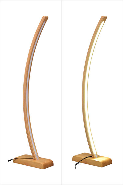 VİLİNZE Vilinze Jedi Ahşap LED Dekoratif Ayaklı Lambader