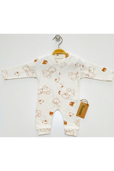 nc gift Cotton Ribbed Front Snaps Baby Jumpsuit Without Booties with Cuffs