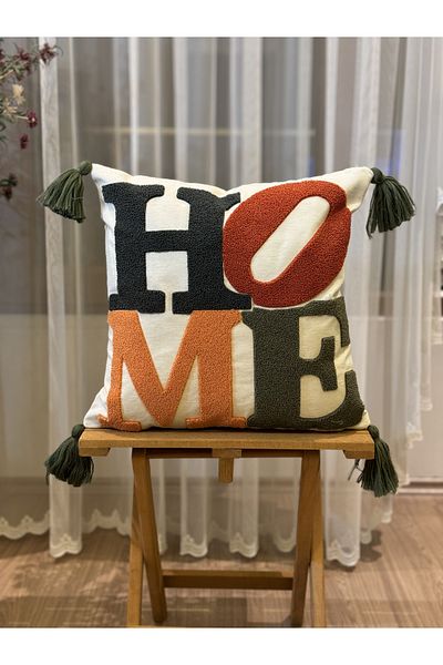 BUGİ HOME COLLECTİON БРОДИРАН ДЕКОРАТИВЕН КАЛЪФ KIRLENT С ЕДИН ПУНШ