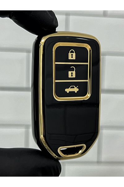 BARKAS ELEKTRONİK Honda Civic Crv Hrv Accord City Smart Nano Key Case Black