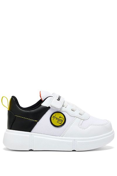 Tonny Black Pantofi pentru copii unisex, alb, negru, cu velcro, cu potrivire confortabilă