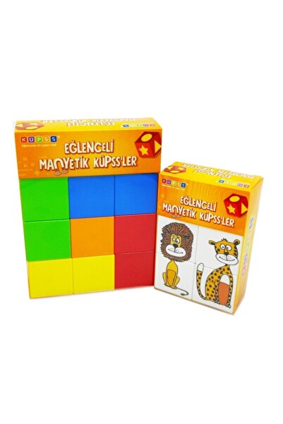 KÜPSS Manyetik Küp Tanışma Seti Mıknatıslı 3 Yaş Zeka Geliştirici Oyuncaklar