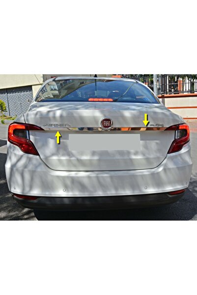 Titiz Krom Aksesuar Fiat Egea Krom Bagaj Üst Çıtası Aksesuarı Paslanmaz Çelik