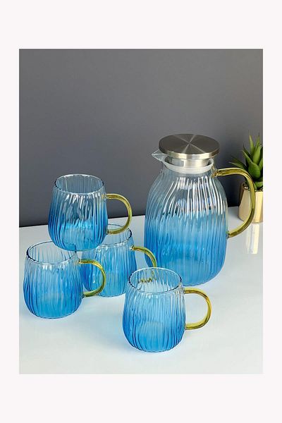 ACAR Luxury Borosilicate Glass 5 Piece Jug Set
