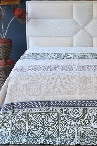 Tandoğan Mobilya Pamuklu Çift Kişilik Battaniye, Yılbaşı Temalı Kırmızı Batta...