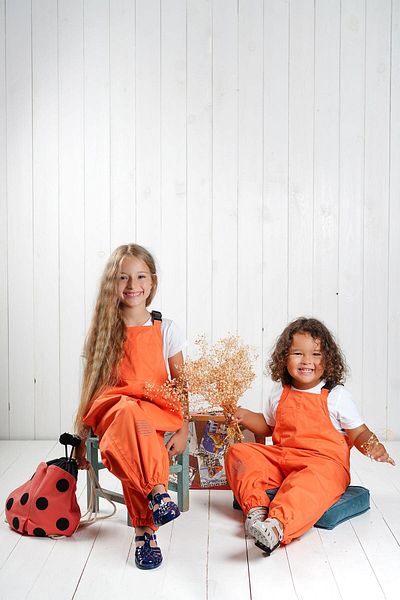 NiceKids Unisex Children's Thermal Rain Coverall Orange