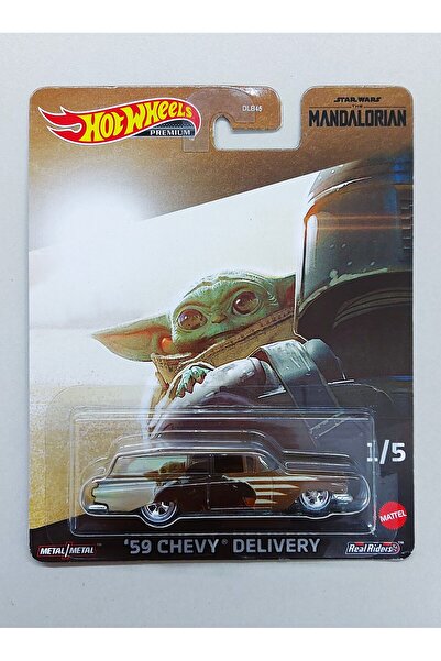 HOT WHEELS Premium '59 Chevy Delivery - STAR WARS The Mandalorian Model Araba
