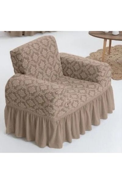 Bright Home Single Jacquard Seat Cover - Armchair Cover and Shawl Pattern (1 Piece)
