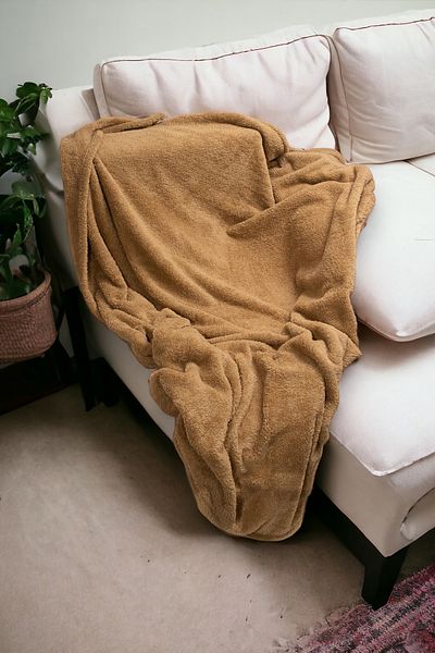 Skhome Единично одеяло за телевизор Wellsoft (btnytv-02-Camel Beige)