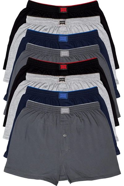 Butik Ανδρικό χτενισμένο βαμβακερό απλό μπόξερ Tutku Μικτό χρώμα