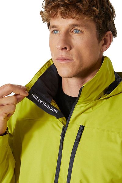 Helly Hansen Men's Jacket - Crew Hooded Midlayer Jacket, Bright Moss Green HHA.33874