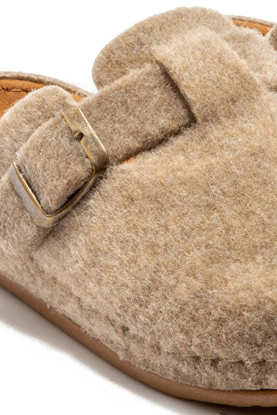 Twigy Papuci de casă din pâslă pentru femei Tuana Beige Aa0194