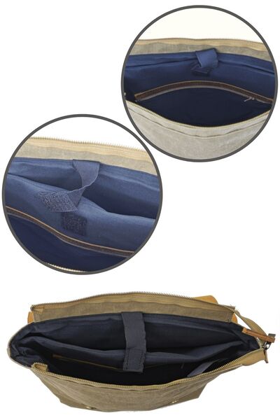 Old Cotton Τσάντα 7000 S Patroit Αδιάβροχη τσάντα για φορητό υπολογιστή 15,6 σχολικής πλάτης από κερωμένο καμβά