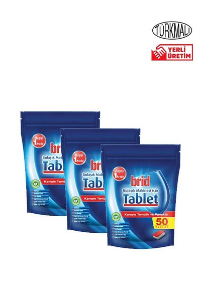 Brid 50 Dishwasher Tablets - X 3 Pieces