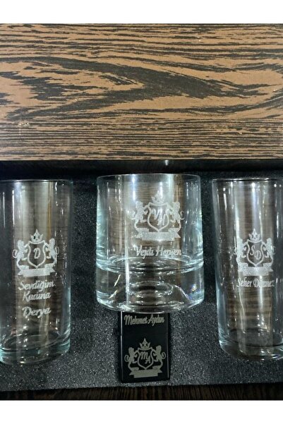 ZESA TASARIM VİSKİ VE RAKI BARDAĞI KİŞİYE ÖZEL