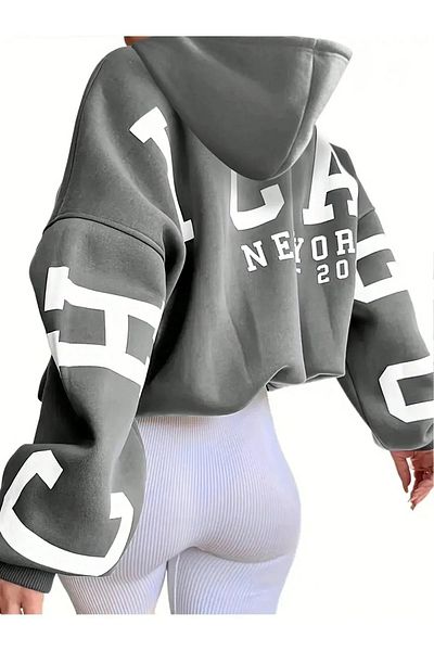 Keywest Φούτερ με κουκούλα Unisex Chicago με στάμπα