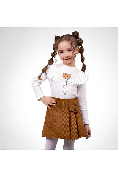 DMB BOYS & GIRLS Комплект от 2 кадифени шорти за момичета Çaren Kids