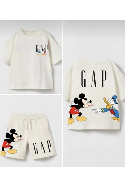 Moonly baby مجموعة GAP Mickety Duck الصيفية من الأسفل إلى الأعلى