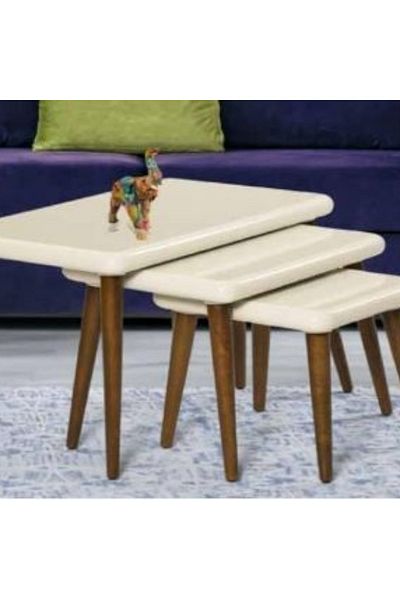 TNT 4 bucăți nuc 45 cm picior din lemn conic masă-scaun-taburet-măsuță de cafea diametru picior: 4,6 cm 3301000000668