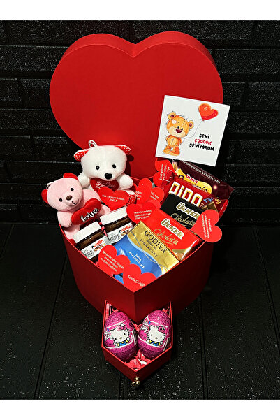lenostra Sevgiliye Romantik Hediye Minik Ayıcıklar Hello Kitty Yumurtalar Nutellalar Kare Çikolatalar