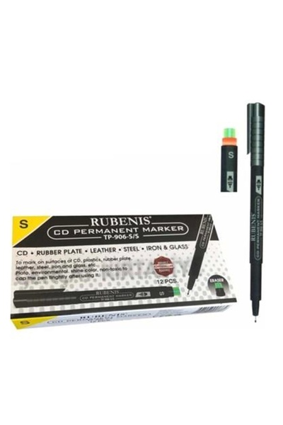 Rubenis Cd Kalemi Çift Uçlu (S M) Siyah Tp 908 S / Rubenis