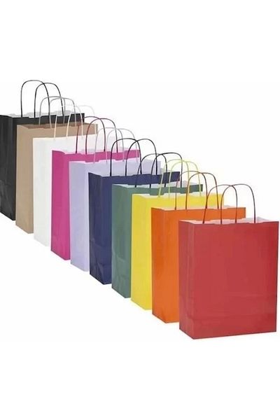 Umur Black Cardboard Bag - 12X32X40, 90Gr White Kraft / Umur