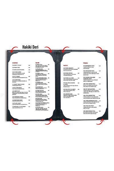 ViP GiFT Faux Leather Menu Container Food Menu Restaurant Cafe Hotel Menu A4 Navy Blue