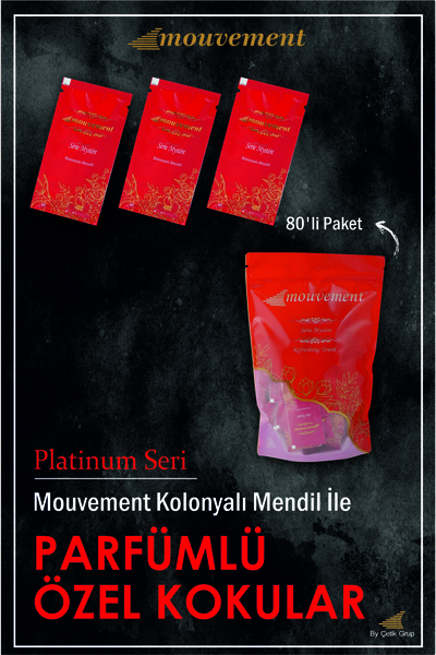 MOUVEMENT 80 Adet - Kolonyalı Islak Mendil - Platinium Sêries Mystere