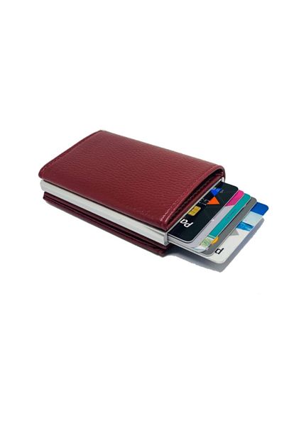 Walle's Polo Vivaldi Rfid Protected Men's Card Holder Wallet with Coin Eyes and Automatic Mechanism with Snap Fasteners