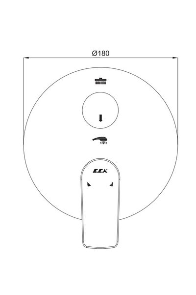 Eca Lia Built-in Bathroom Faucet Surface Mounted 2 Way102167220-YDE