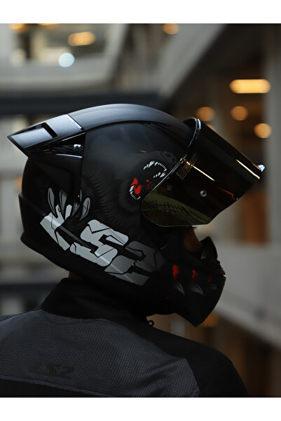 LS2 RAPID 2 RACE CLAWN MAT SİYAH-GRİ-KIRMIZI KASK