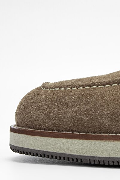 Valmenti Чоловічі бежеві замшеві туфлі-мокасини з натуральної шкіри Muradimo