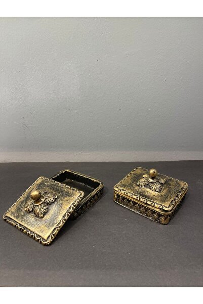 Peramari Dekoratif Polyester İkili Takı Seti Gold Eskitme