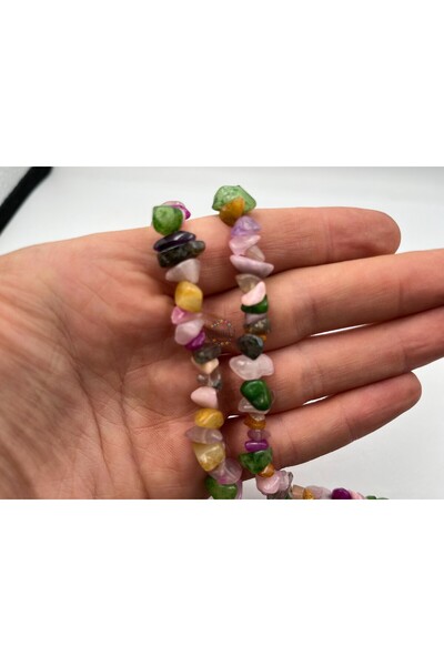 Ebruli Boncuk Prirodni mešani bubanj, šarene slomljene kamene perle, dodatak ...