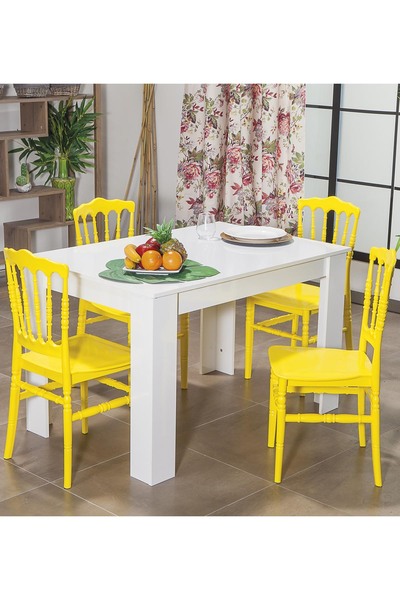 MOBETTO Arda / Miray Mutfak Masa Takımı 1 Masa 4 Sandalye 4 Sandalye 1 Masa -...