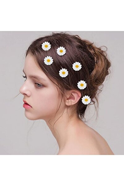 Bluokbeauty 10 buc. Închidere cu flori în stil margaretă albă