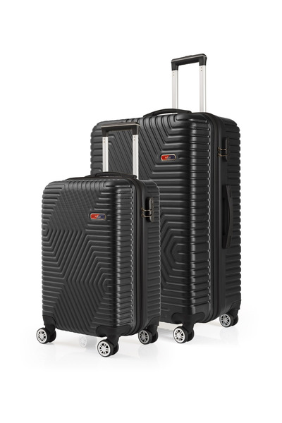 G&D Polo Suitcase Abs Kabin Ve Büyük Boy Siyah 2'li Valiz Seti 600.01-Set-BK