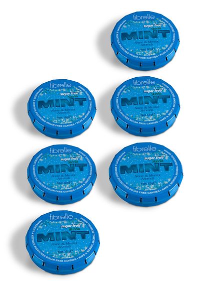 Fibrelle 6 Pieces of Stevia Li Sugar-Free Candy Mint
