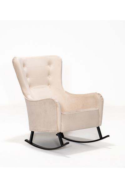 MOBETTO Roma Sallanır Berjer Tv Koltuğu Dinlenme Koltuğu - Krem