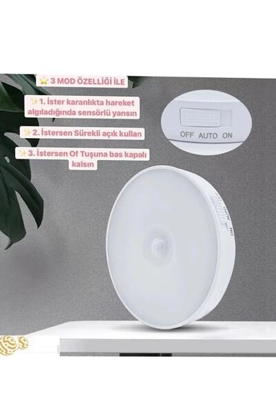 NEWSTORE HOME Mıknatıslı Şarjlı Sensörlü Led Kabin Dolap Içi Aydınlatma Gece ...