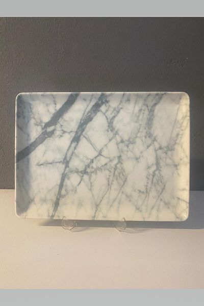 Kütahya Porselen Marble Pattern 30x22 cm Presentation Plate