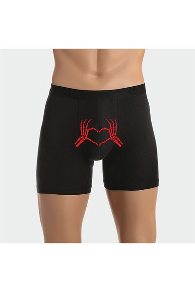 TexKid Skeleton Heart Printed Ανδρικό Μπόξερ