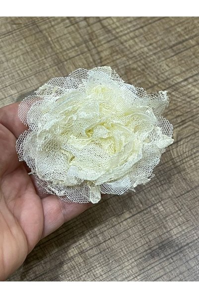 Gönülden Tasarım 7X7 CM TÜL GÜPÜR TASARIM BROŞ YAKA İĞNESİ TÜRBAN İĞNESİ