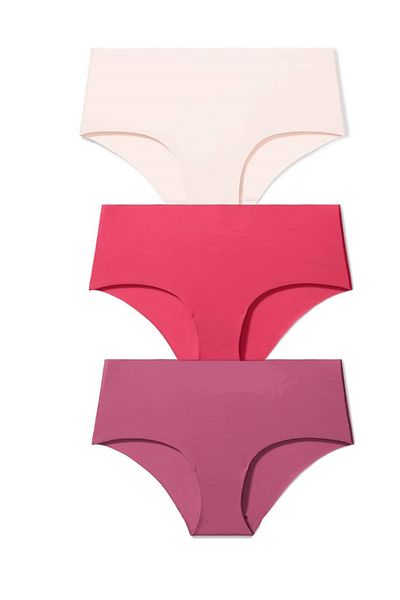 GECKO COLLECTION Chiloți pentru femei Gecko cu talie înaltă tăiați cu laser, fără urme, 3 piese